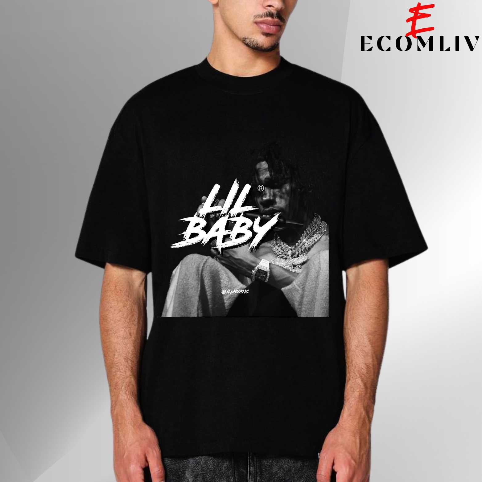 Lil Baby Face Graphic Tee, Rap Streetwear T-Shirt